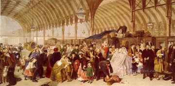  victoriana Pintura Art%c3%adstica - La estación de tren escena social victoriana William Powell Frith